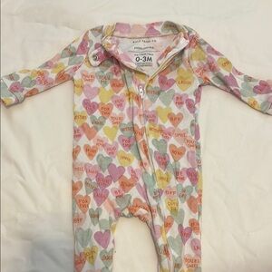Pottery Barn Kids Pink and Yellow Footies One Piece